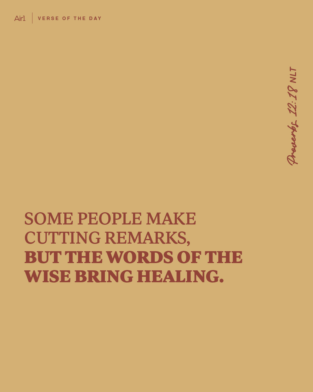 Some people make cutting remarks, but the words of the wise bring healing.