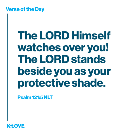 The LORD Himself watches over you! The LORD stands beside you as your protective shade.