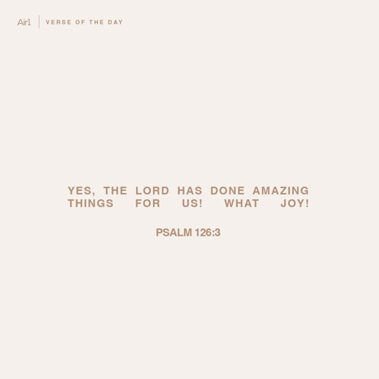 Yes, the LORD has done amazing things for us! What joy!