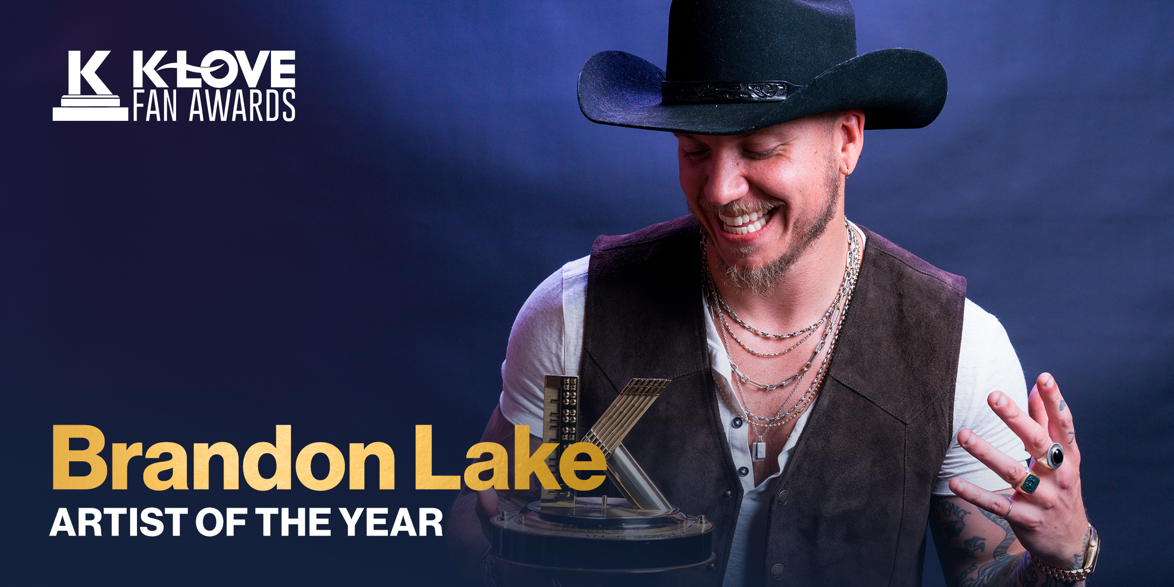 Brandon Lake Wins Artist of the Year at the 2025 KLOVE Fan Awards