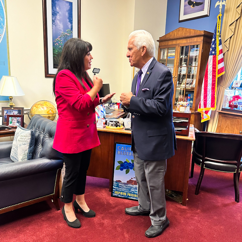 Pic of Debra with Congressman Jim Costa (CA-21st District). He petitioned to approve her visit to the White House in September 2024.