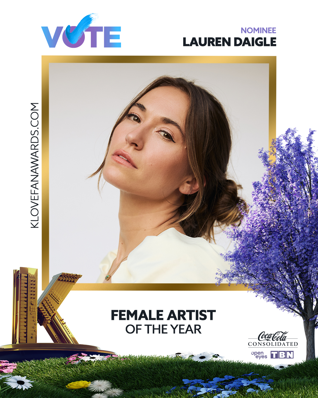 Vote Lauren Daigle for Female Artist of the Year in the 2026 K-LOVE Fan Awards