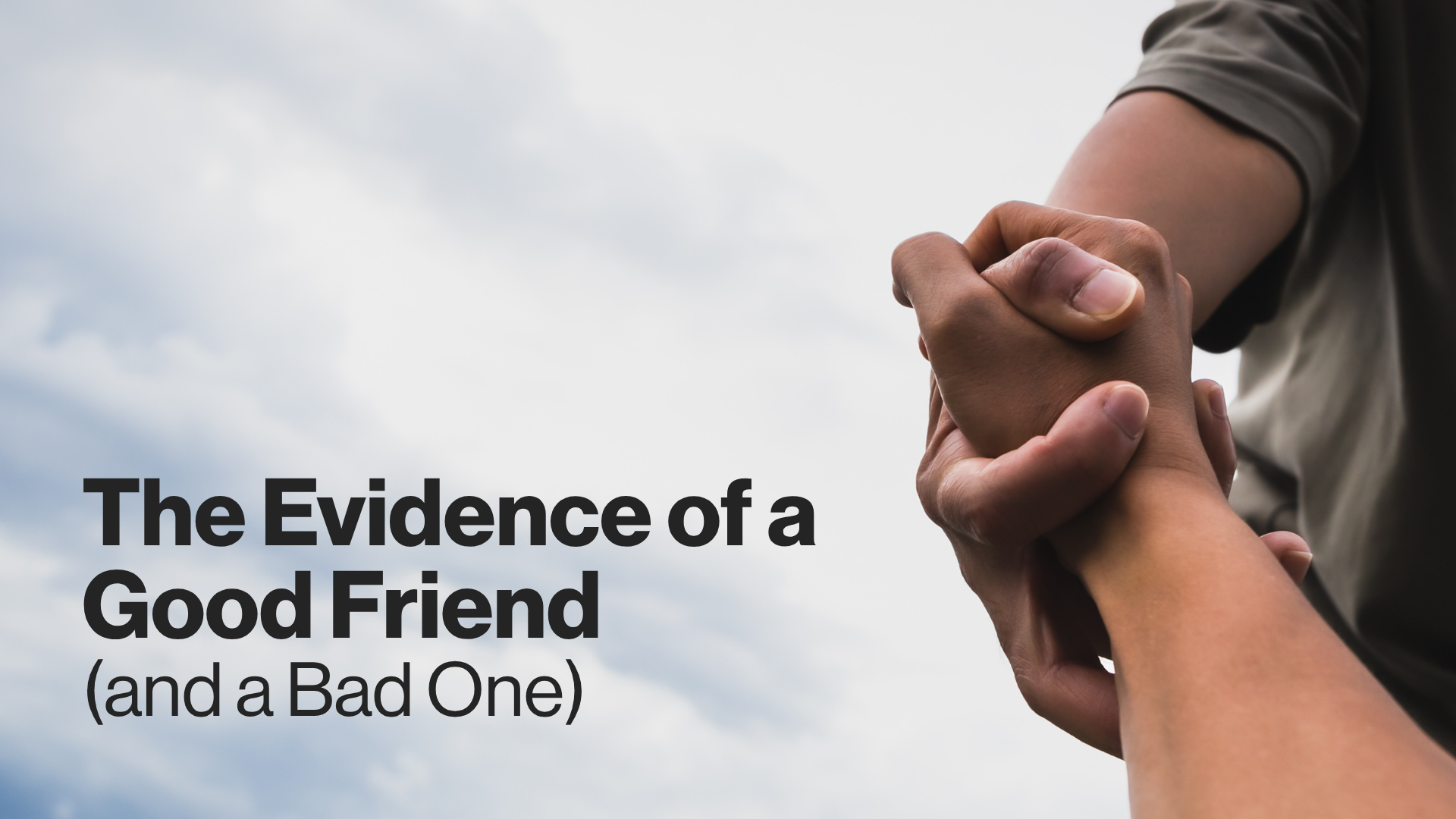 The Evidence of a Good Friend Image