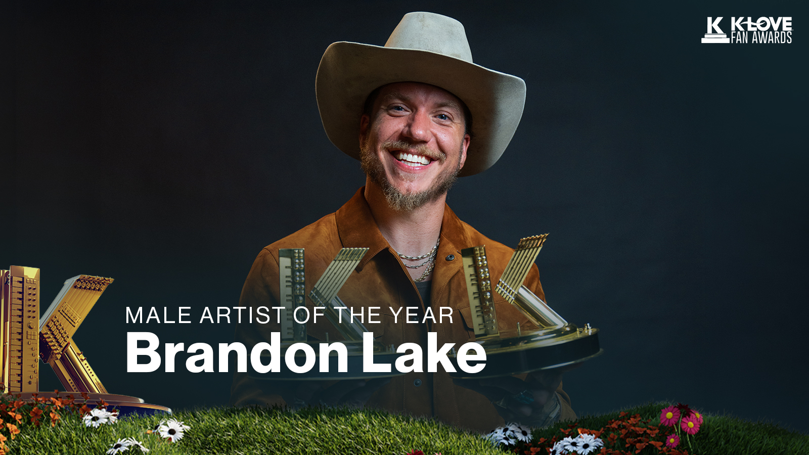 Brandon Lake wins Male Artist of the Year at the 2026 K-LOVE Fan Awards