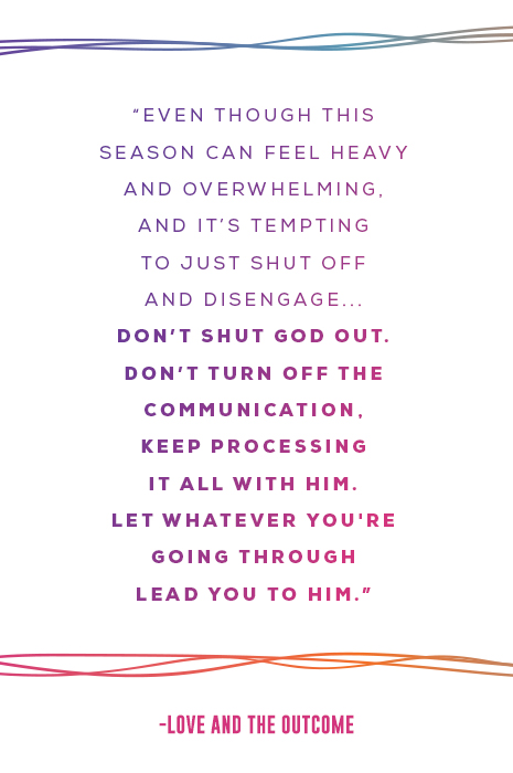 "Even though this season can feel heavy and overwhelming, and it