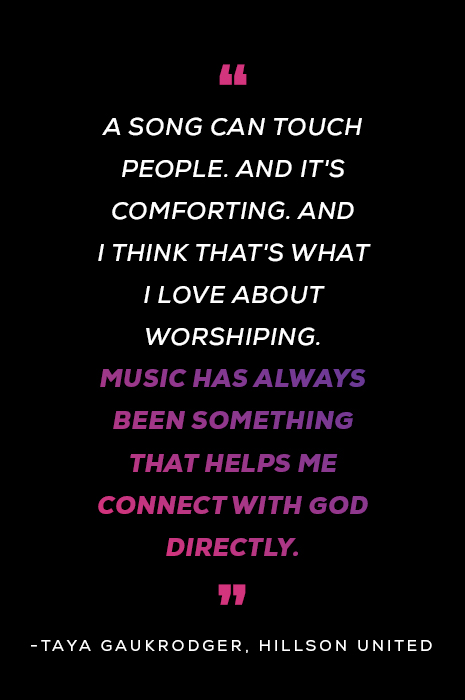 "A song can touch people. And it