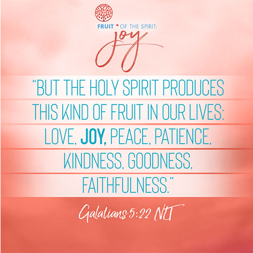 “But the Holy Spirit produces this kind of fruit in our lives: love, joy, peace, patience, kindness, goodness, faithfulness.”  - Galatians 5:22 (NLT)