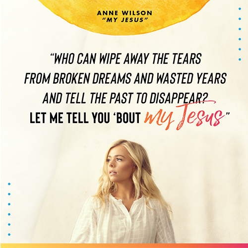 Who can wipe away the tears From broken dreams and wasted years And tell the past to disappear Let me tell you ‘bout my Jesus - Lyrics from "My Jesus"