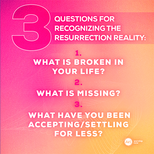 3 Questions for Recognizing The Resurrection Reality 