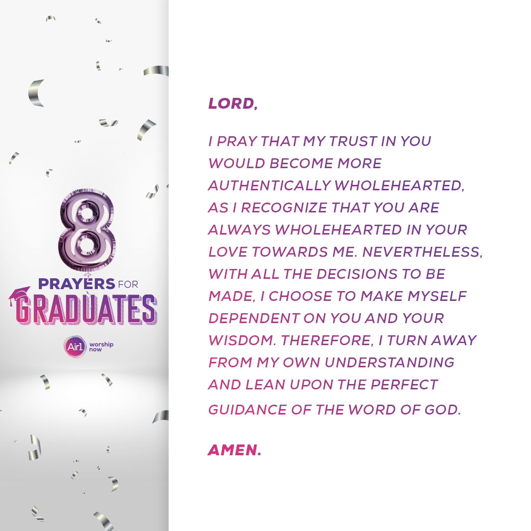 Lord, I pray that my trust in you would become more authentically wholehearted, as I recognize that you are always wholehearted in your love towards me. Nevertheless, with all the decisions to be made, I choose to make myself dependent on you and your wisdom. Therefore, I turn away from my own understanding and lean upon the perfect guidance of the Word of God.  