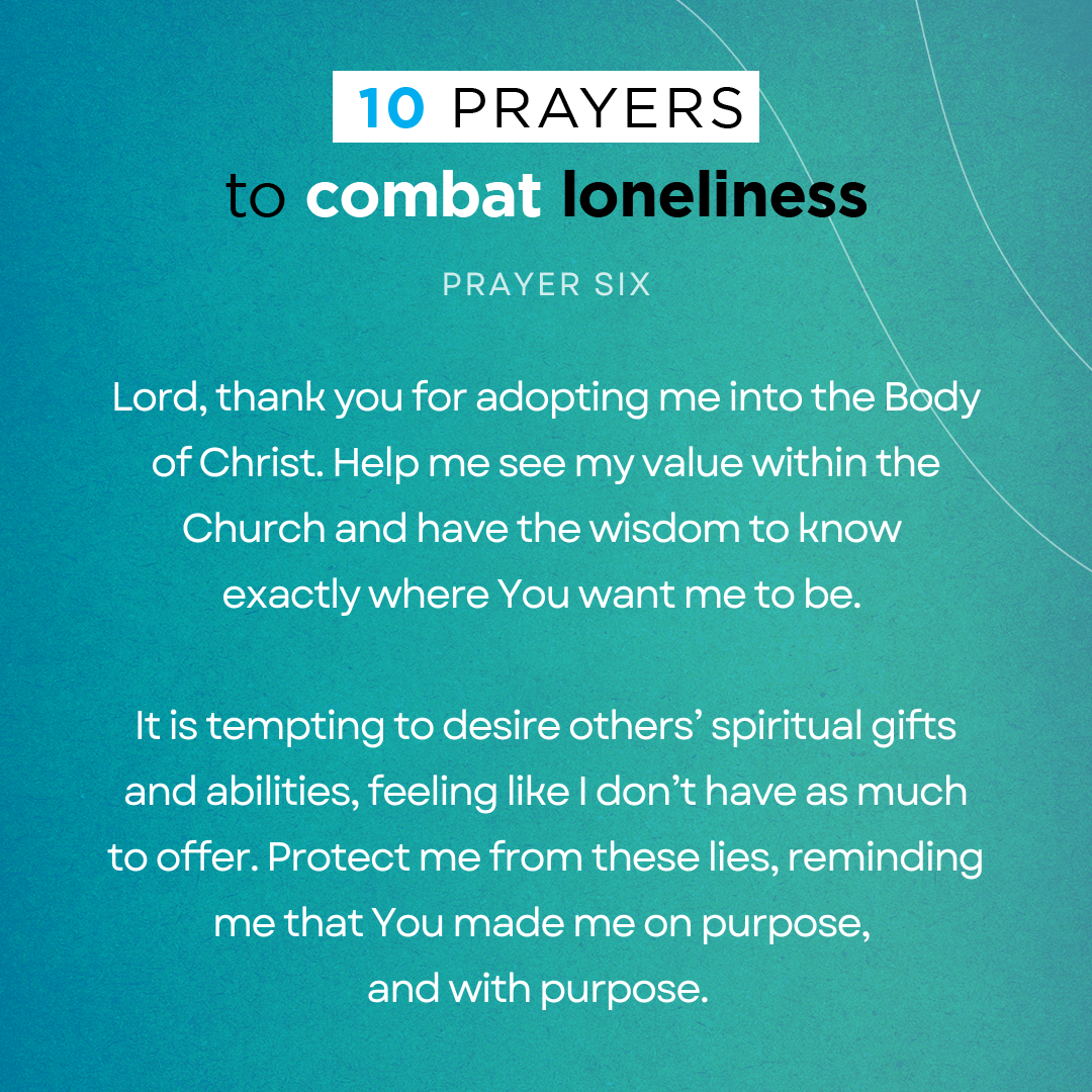 Lord, thank you for adopting me into the Body of Christ. Help me see my value within the Church and have the wisdom to know exactly where You want me to be. It is tempting to desire others’ spiritual gifts and abilities, feeling like I don’t have as much to offer. Protect me from these lies, reminding me that You made me on purpose, and with purpose.  