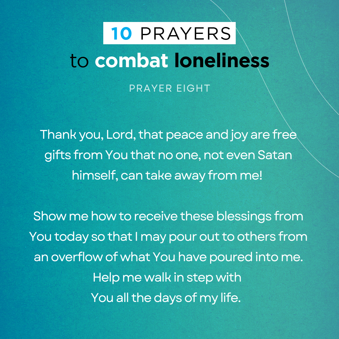 Thank you, Lord, that peace and joy are free gifts from You that no one, not even Satan himself, can take away from me! Show me how to receive these blessings from You today so that I may pour out to others from an overflow of what You have poured into me. Help me walk in step with You all the days of my life.  