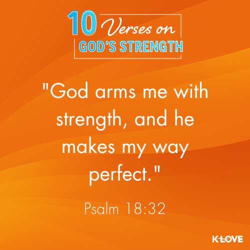 God arms me with strength, and he makes my way perfect. - Psalm 18:32