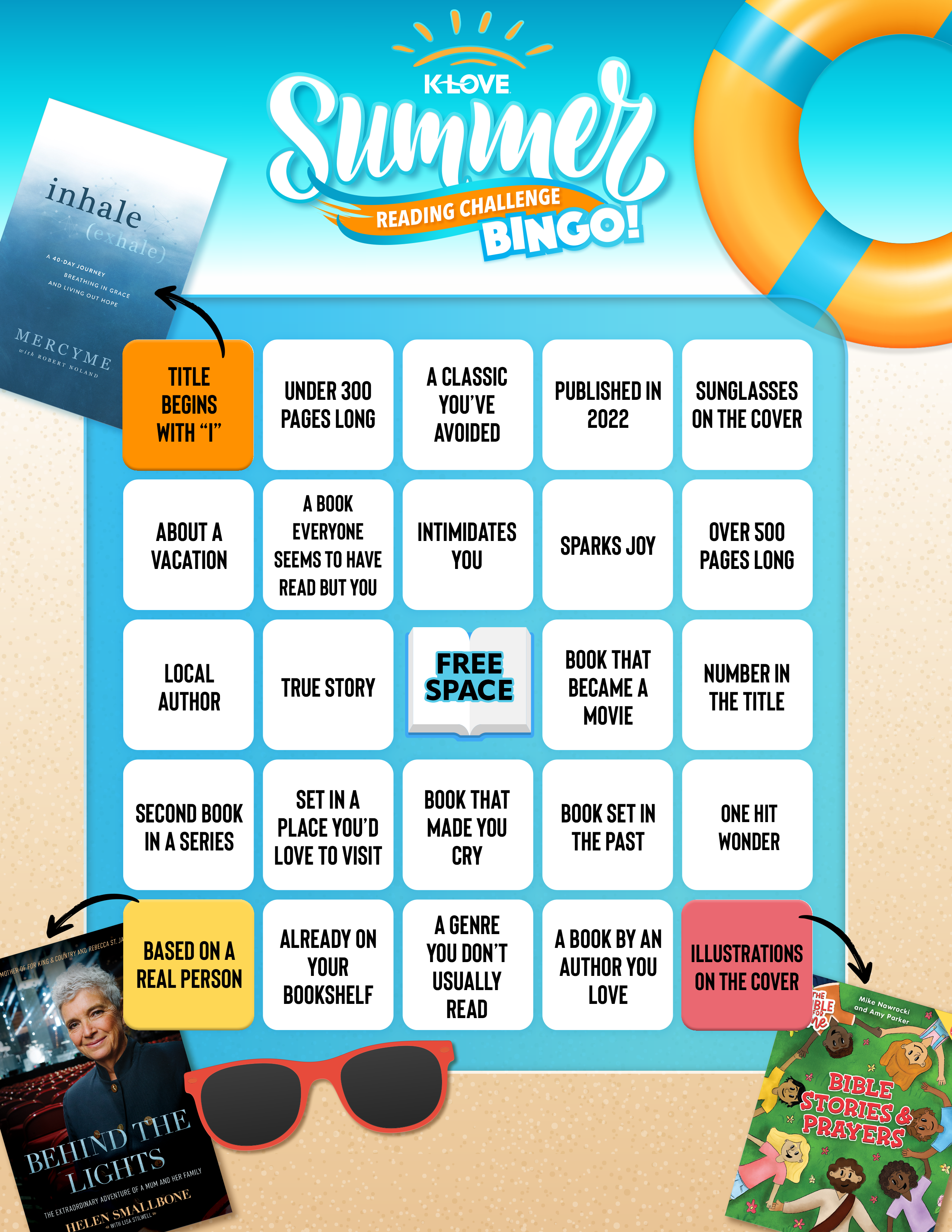 Summer Reading Challenge Bingo