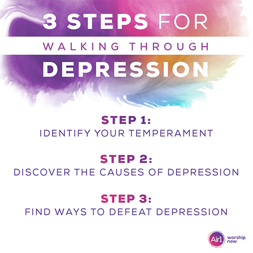 3 Steps for Walking Through Depression Step 1: Identify Your Temperament  Step 2: Discover the Causes of Depression  Step 3: Find Ways To Defeat Depression 