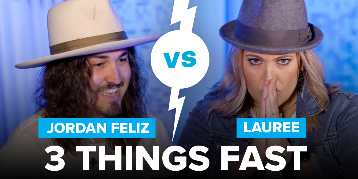 Jordan Feliz Faces Lauree in 3 Things Fast