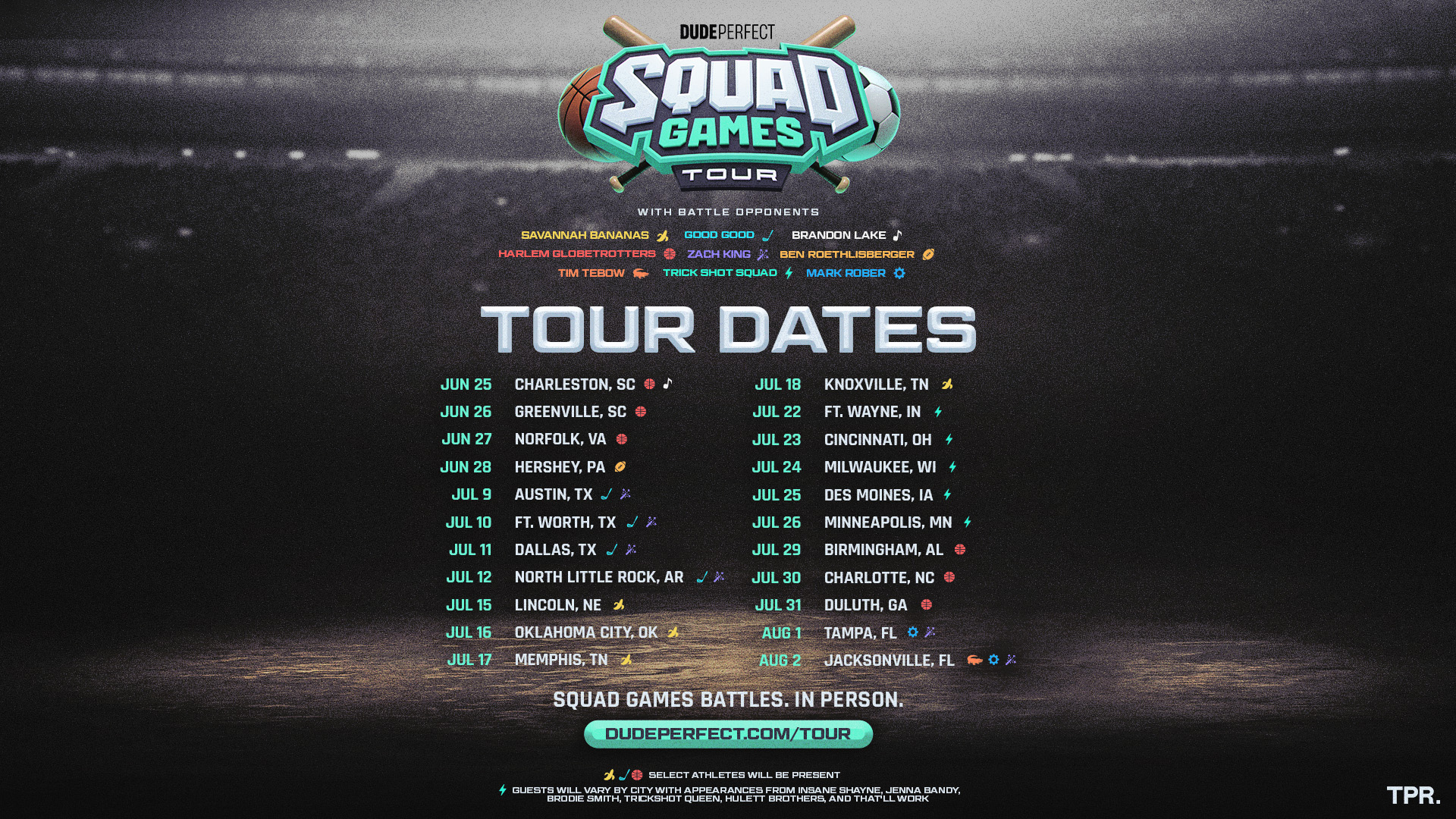 Dude Perfect Squad Games Tour 2026 with Special Guests