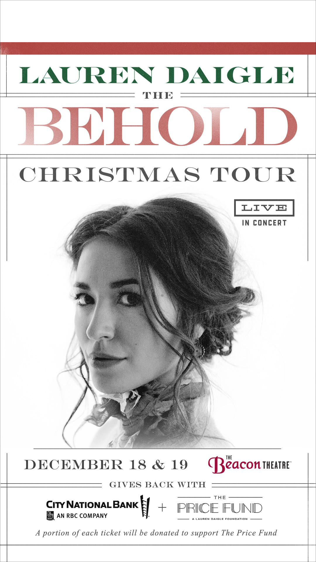 Lauren Daigle's "The Behold" Christmas Tour Air1 Worship Music