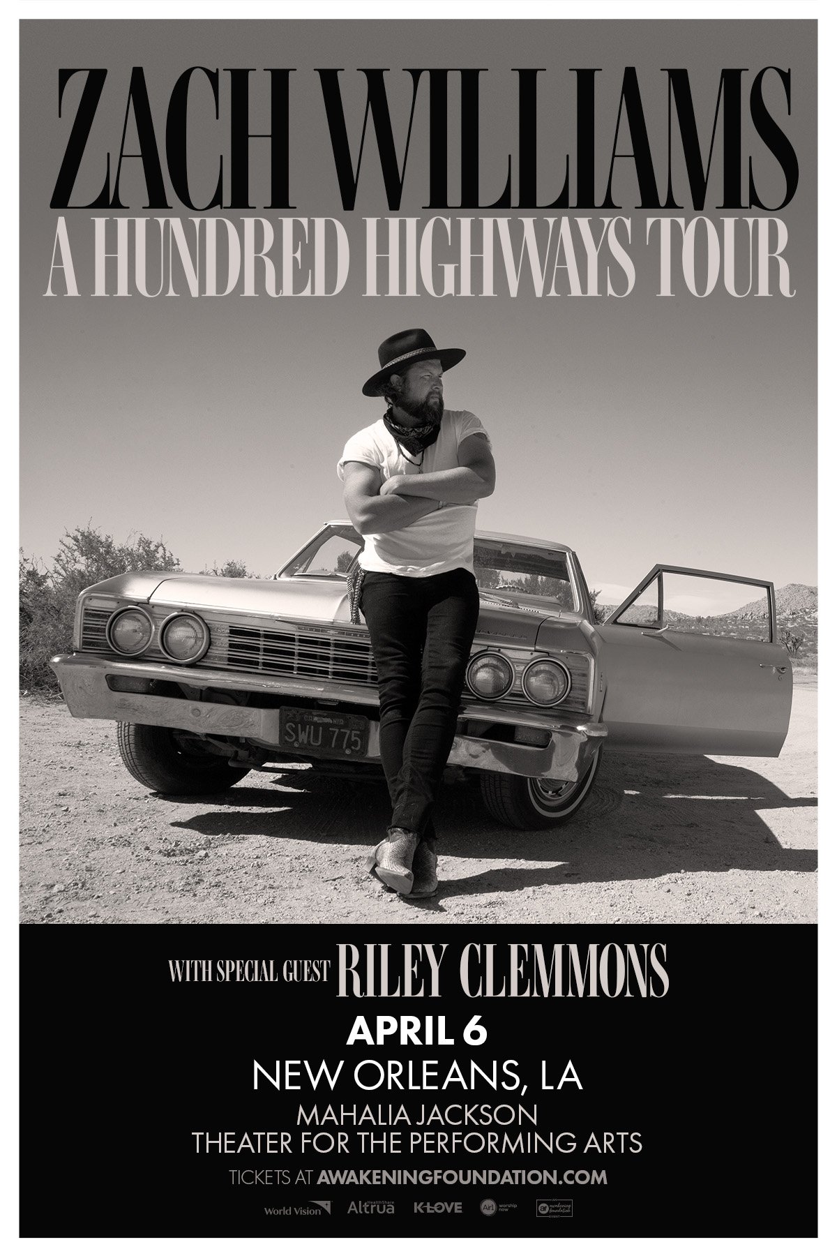 Zach Williams A Hundred Highways Tour w/ special guest Riley Clemmons