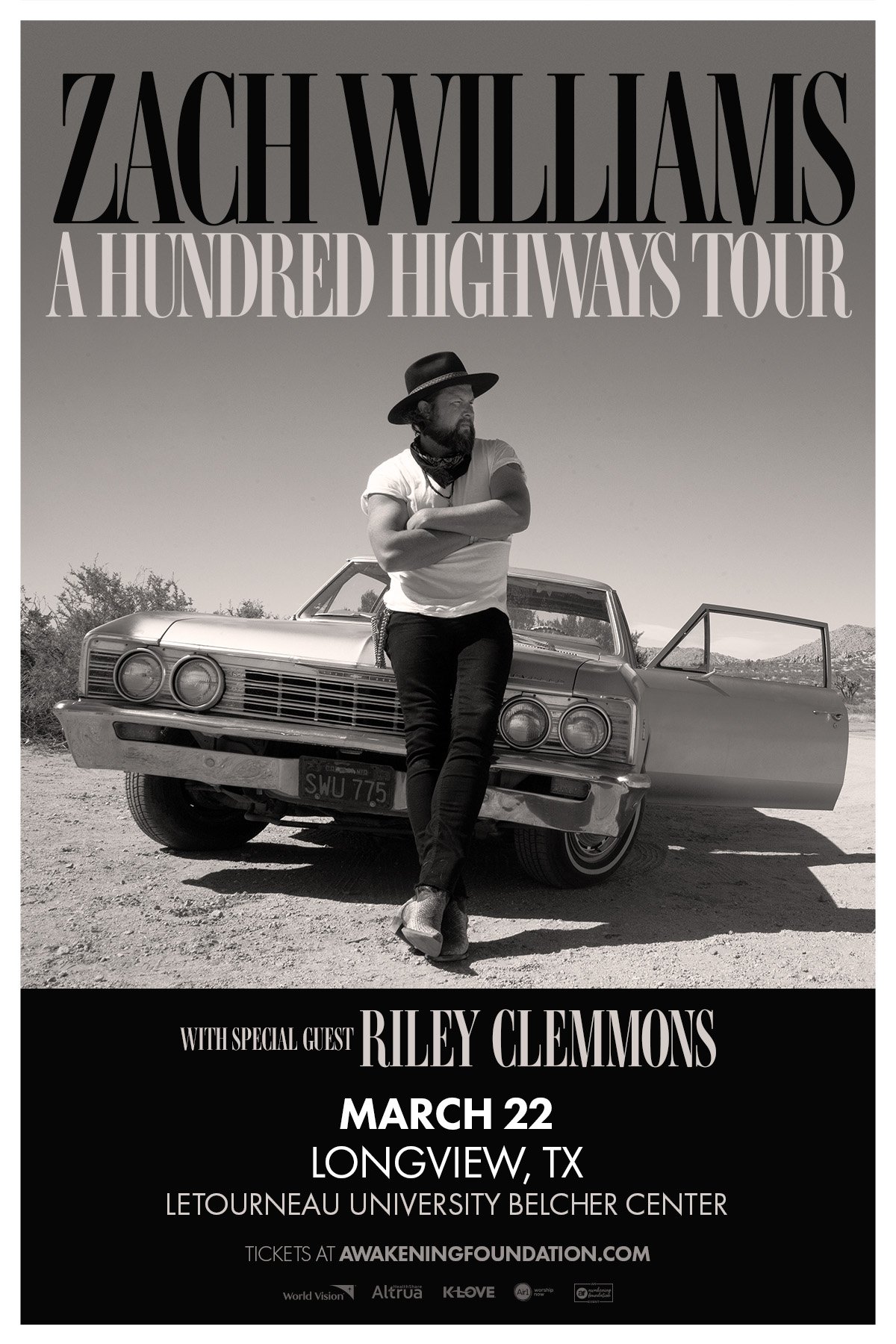 Zach Williams A Hundred Highways Tour w/ special guest Riley Clemmons