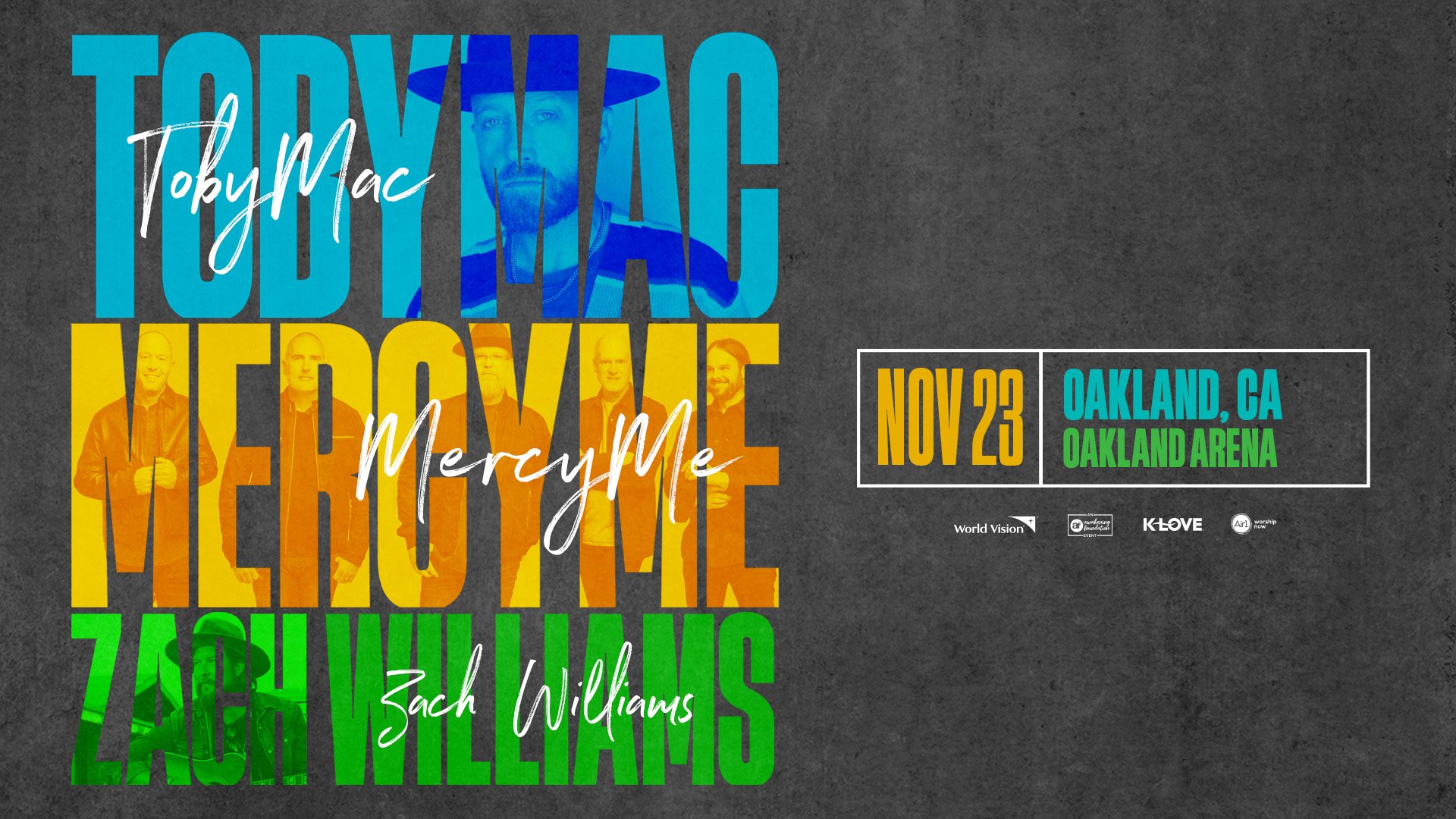 TobyMac, MercyMe, Zach Williams 2024 Fall Tour