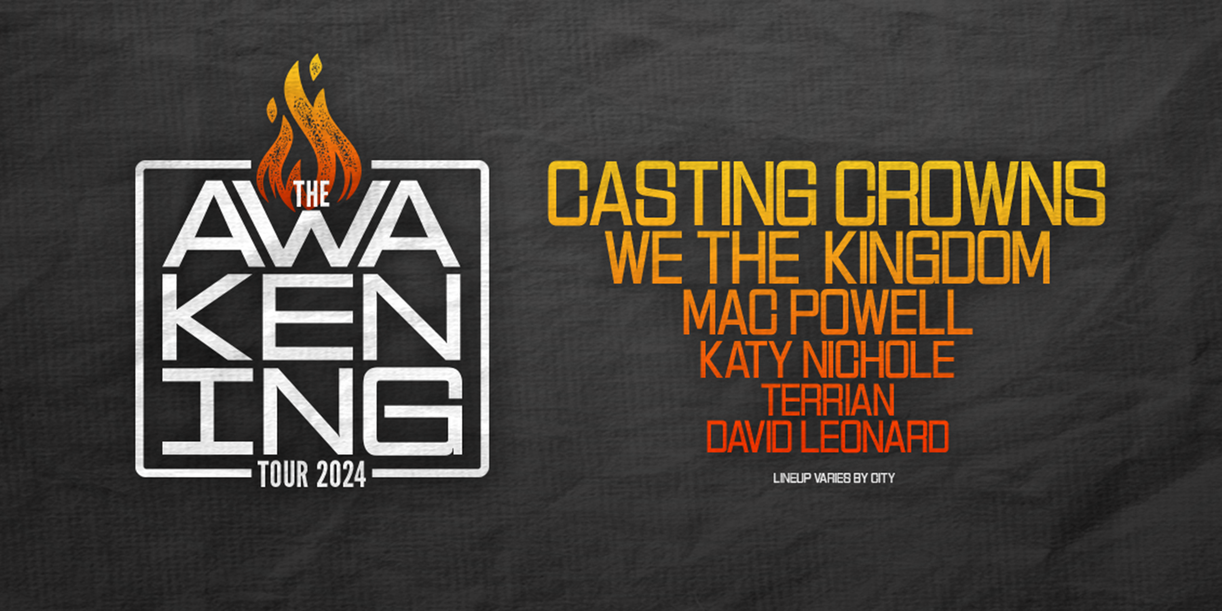 The Awakening Tour 2024: Casting Crowns, We The Kingdom, Mac Powell, Katy Nichole, Terrian, David Leonard