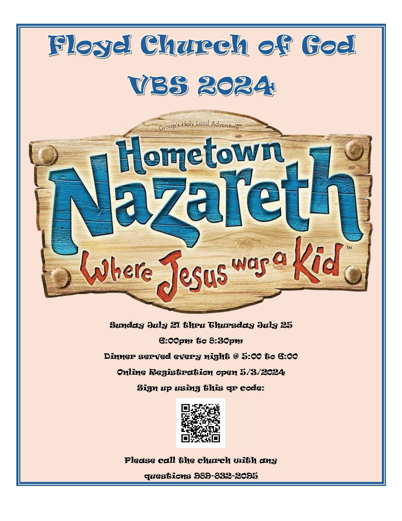 VACATION BIBLE SCHOOL: HOMETOWN NAZARETH