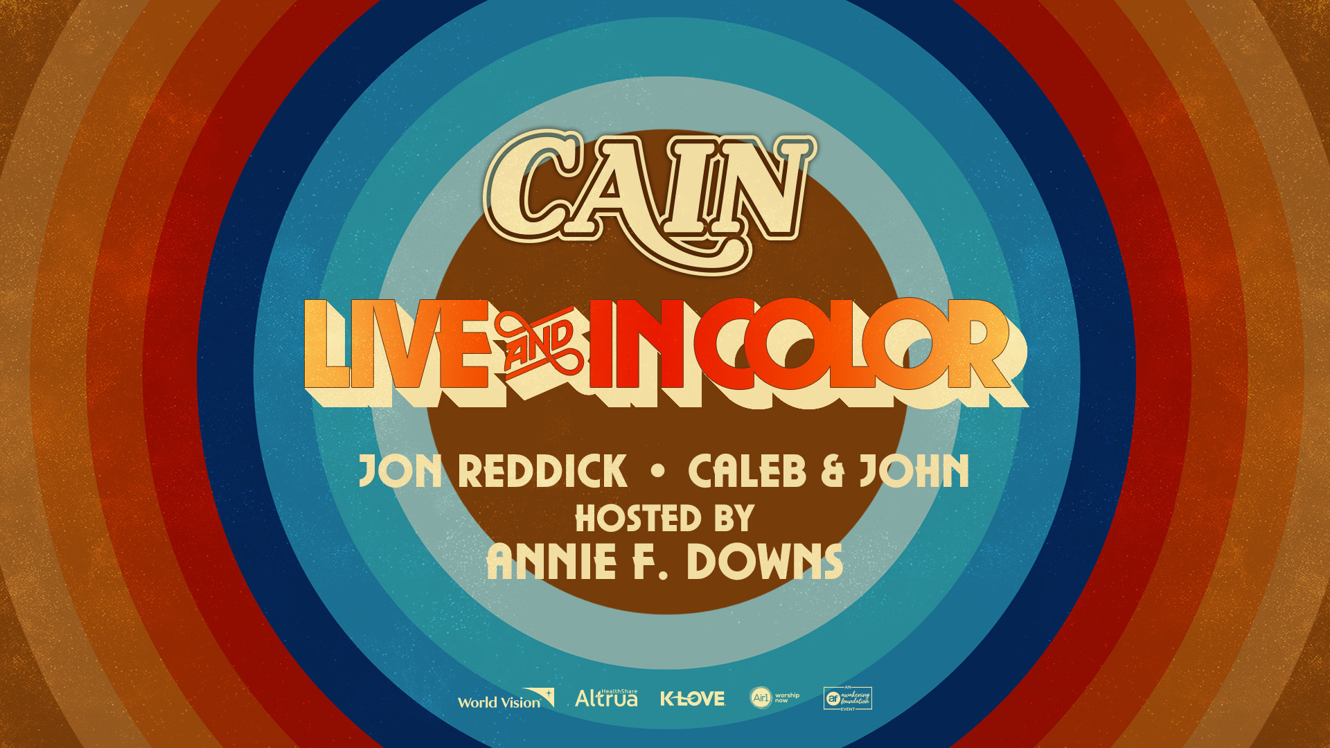 CAIN Live and In Color with Jon Reddick and Caleb and John Hosted by Annie F Downs