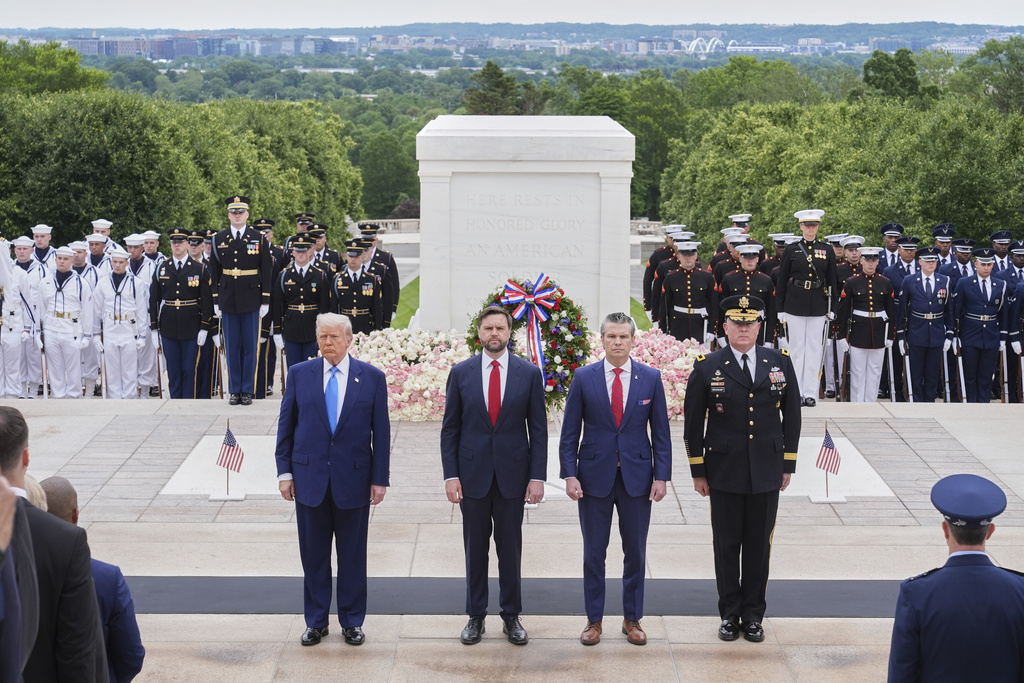 President Donald Trump, Vice President JD Vance, Secretary of Defense Pete Hegseth and Major General Trevor Breden