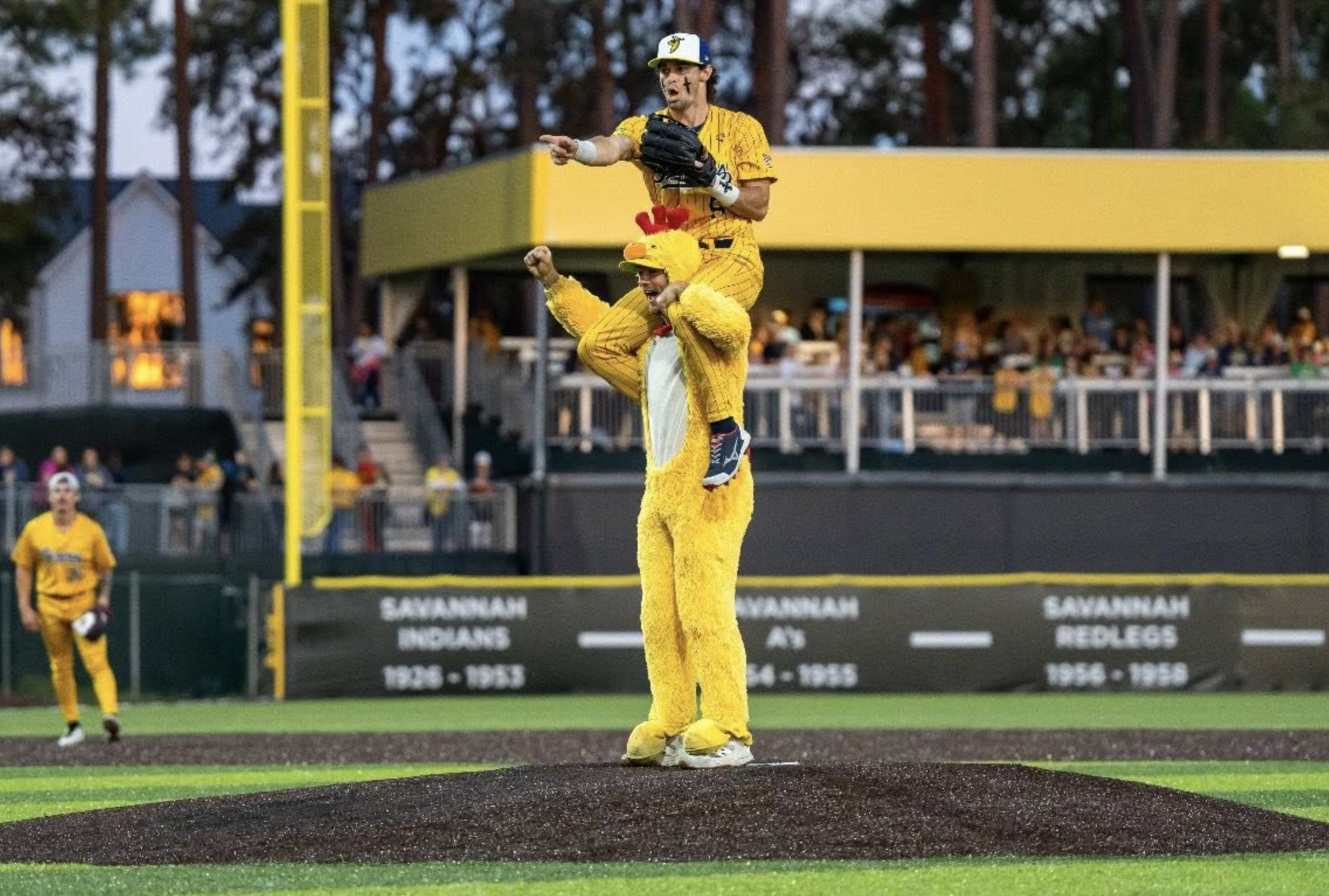 One player on another