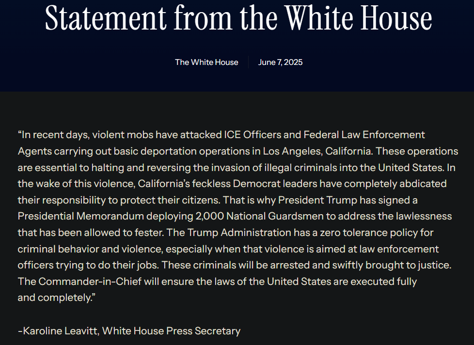 Official statement