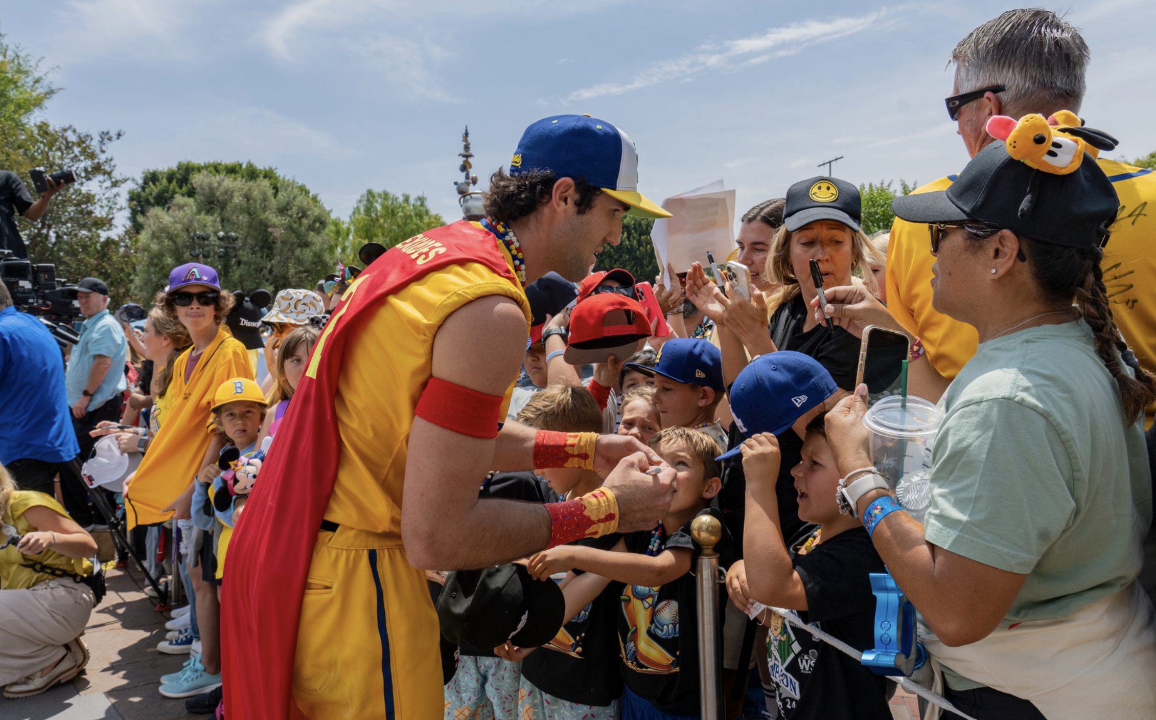 Savannah Bananas baseball player signing autographs
