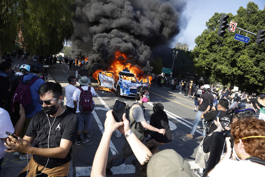 While much of the city was spared from any violence, clashes swept through several downtown blocks and a handful of other places