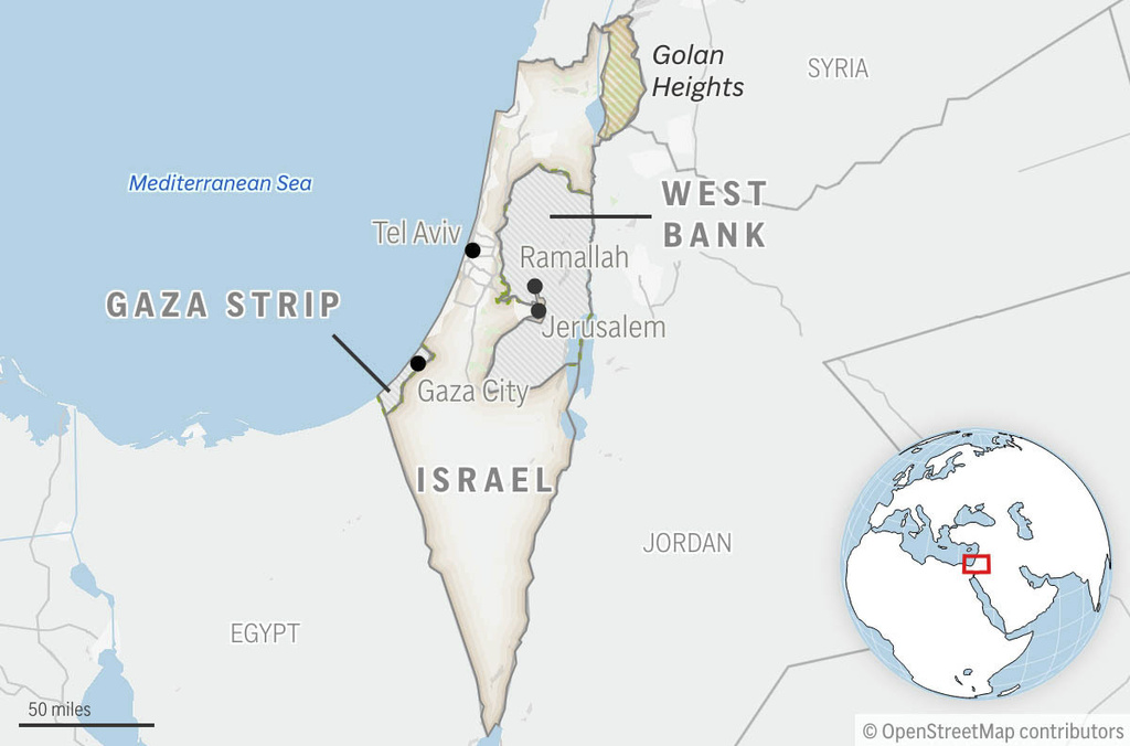 Israel locator map