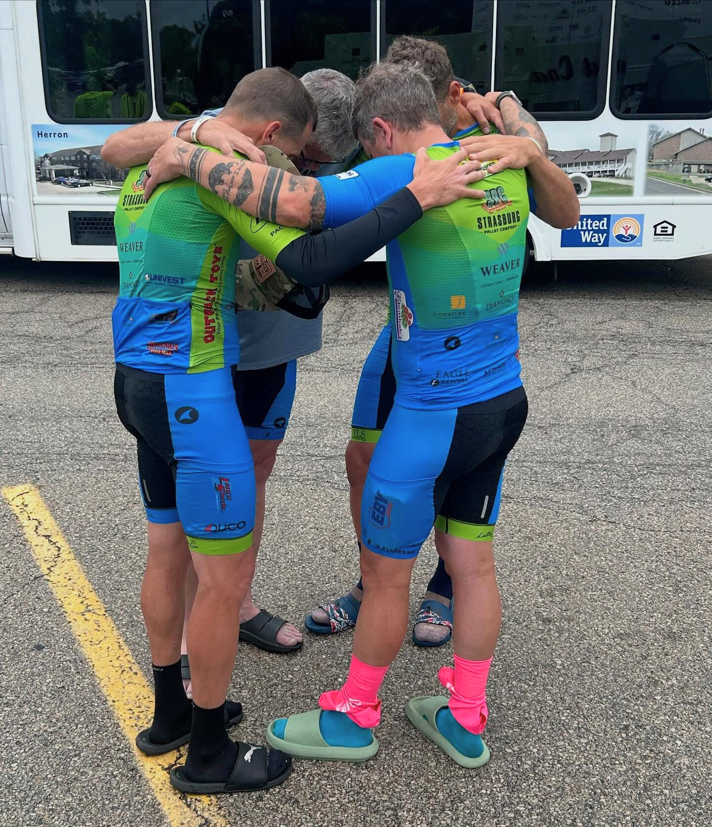 Four ZOE Cyclists Praying Over 2025 RAAM Race