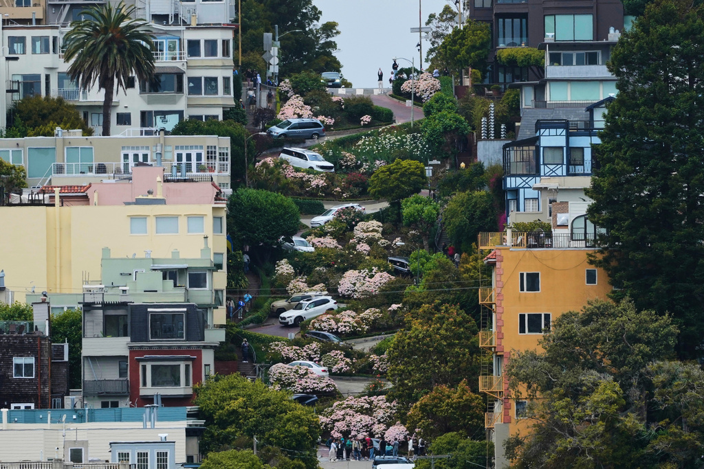 Crooked Lombard Street neighborhood in San Francisco