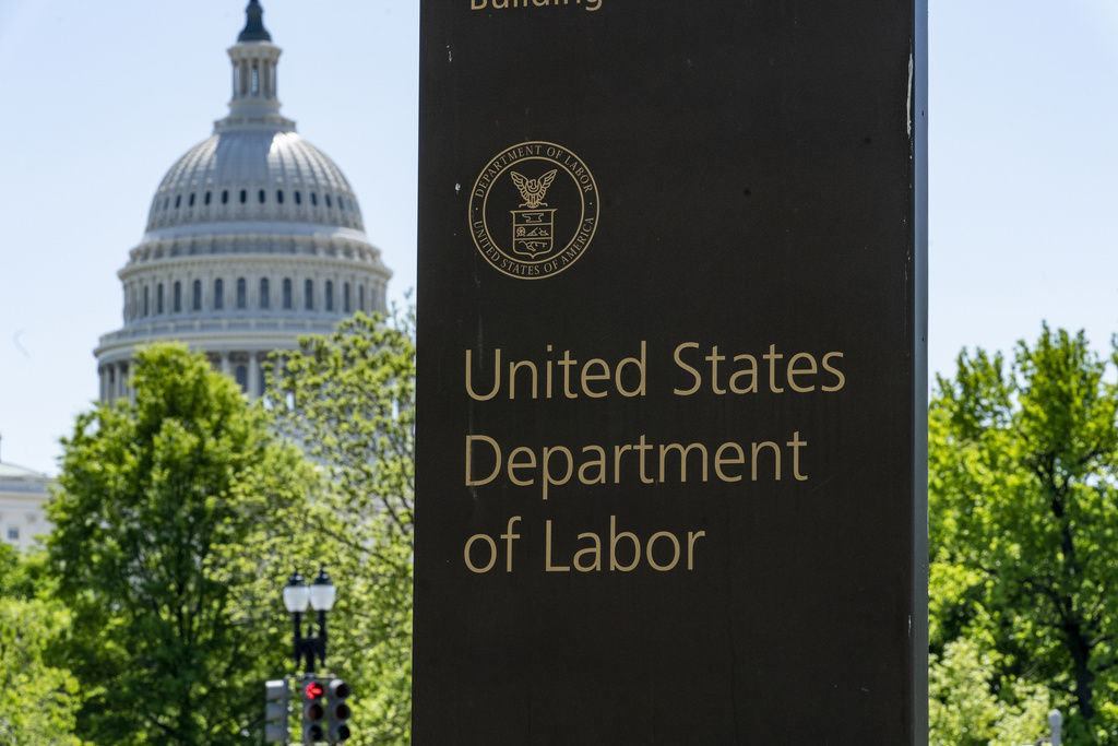 Entrance to the Labor Department near the Capitol in Washington