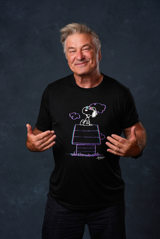 Alec Baldwin poses for a portrait to promote the 75th anniversary of "Peanuts" 