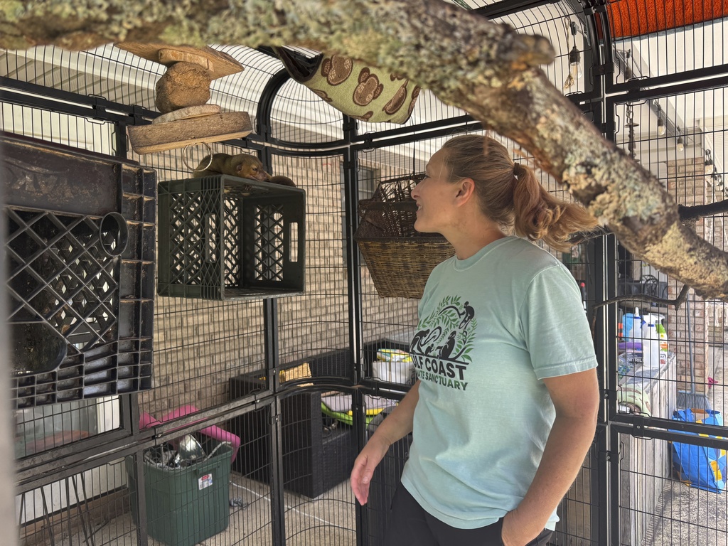 April Stewart, the founder of the Gulf Coast Primate Sanctuary