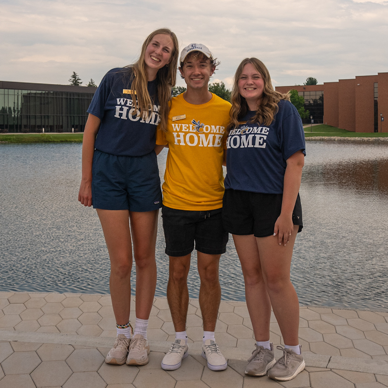 Lianna Peters, Eli Nord and Katey Decker are excited to welcome incoming students.