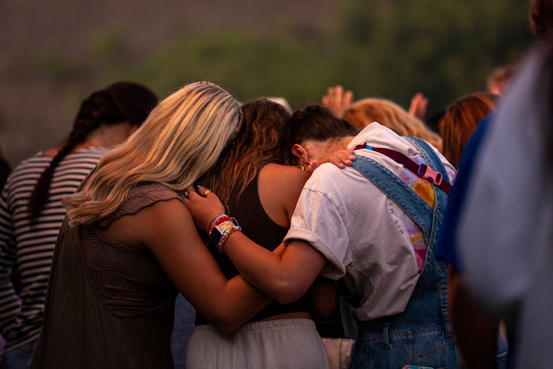 Pepperdine students praying