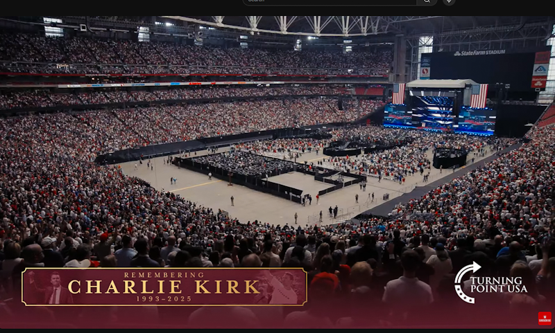 Large turnout to honor Charlie Kirk