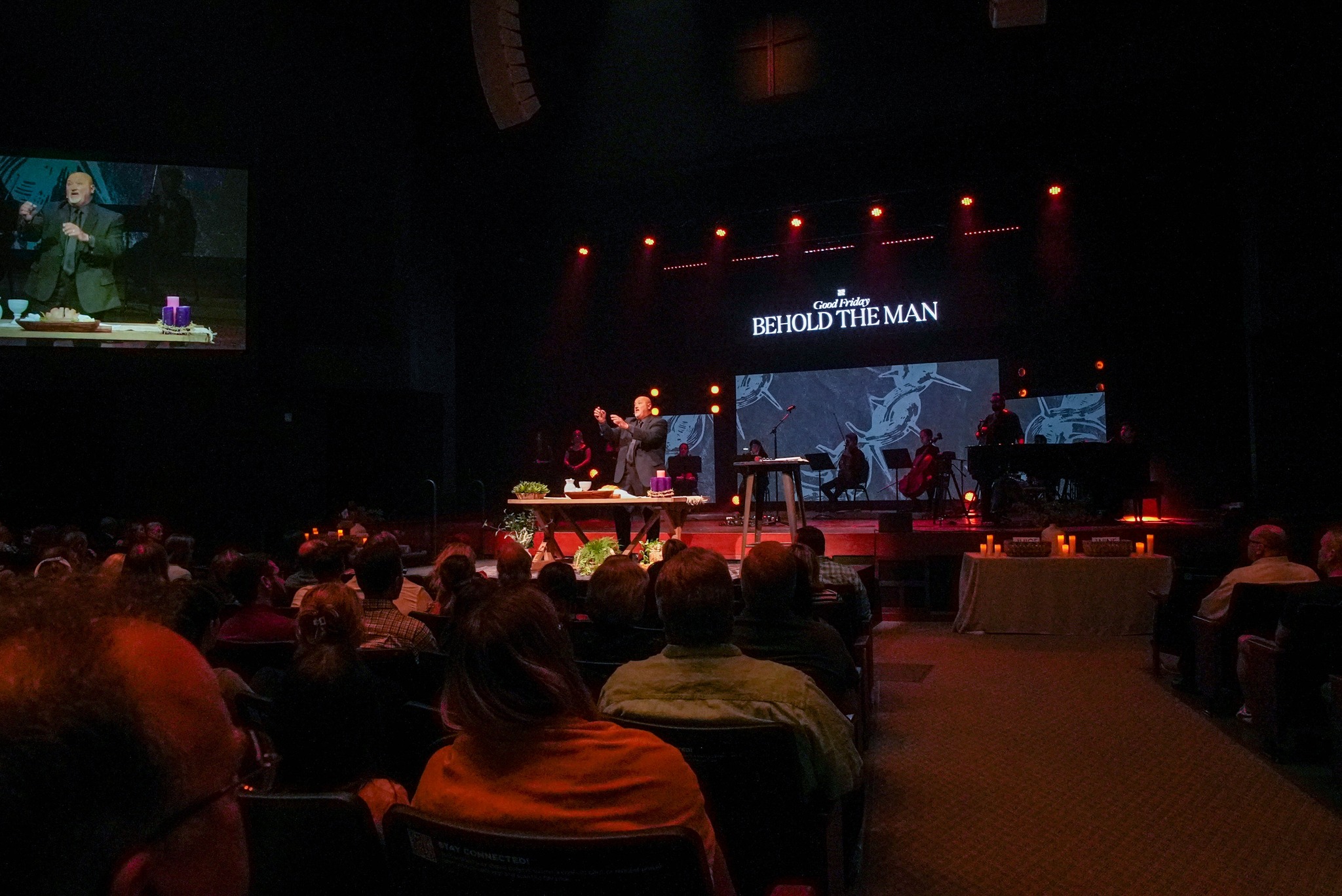 Pastor David Cassidy administers the Lord