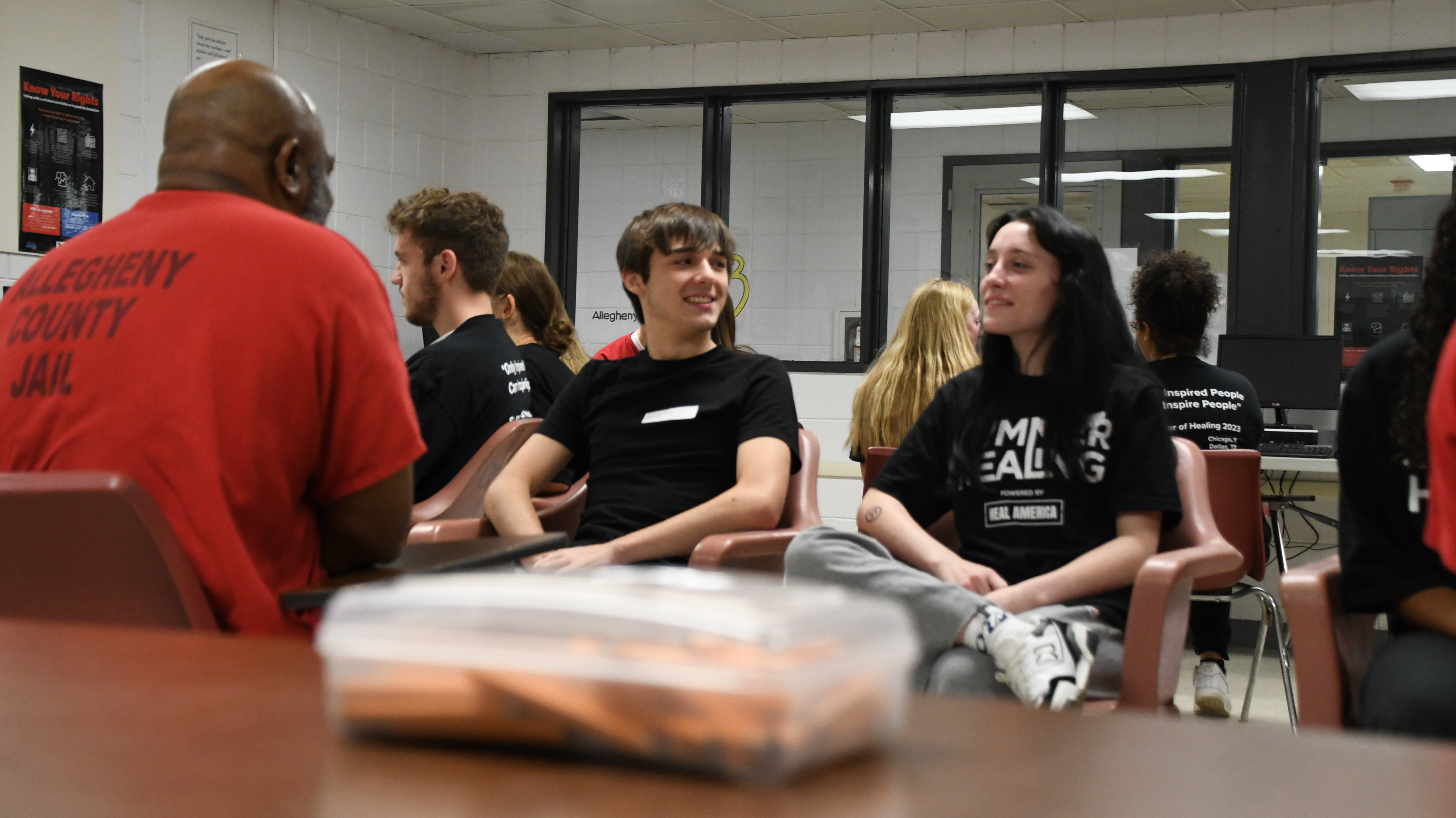 Students Exchanging Ideas In Class At Allegheny County Jail