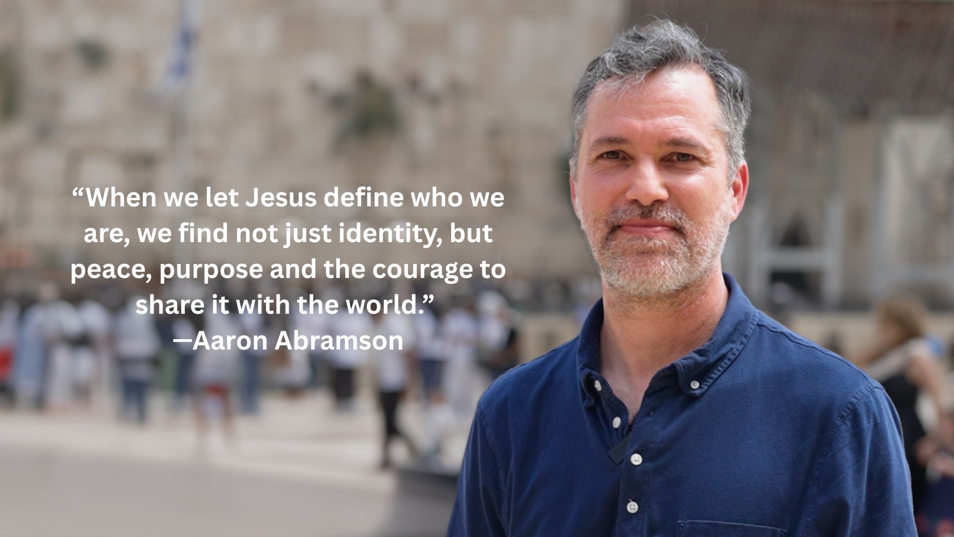 Aaron Abramson in Israel sharing his testimony