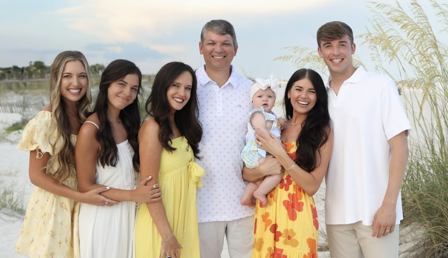 Family of 7 on the beach 