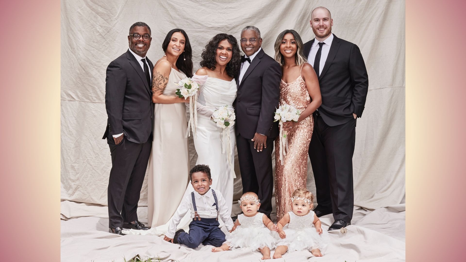 From Left to right: Pastor Alvin Love, III, Jasmine Love, Pastor CeCe Winans-Love, Pastor Alvin Love, II, Ashley Phillips, Kenny Phillips, Seated: Wyatt Phillips, Honey Rosa Love, and Rooney Phillips
