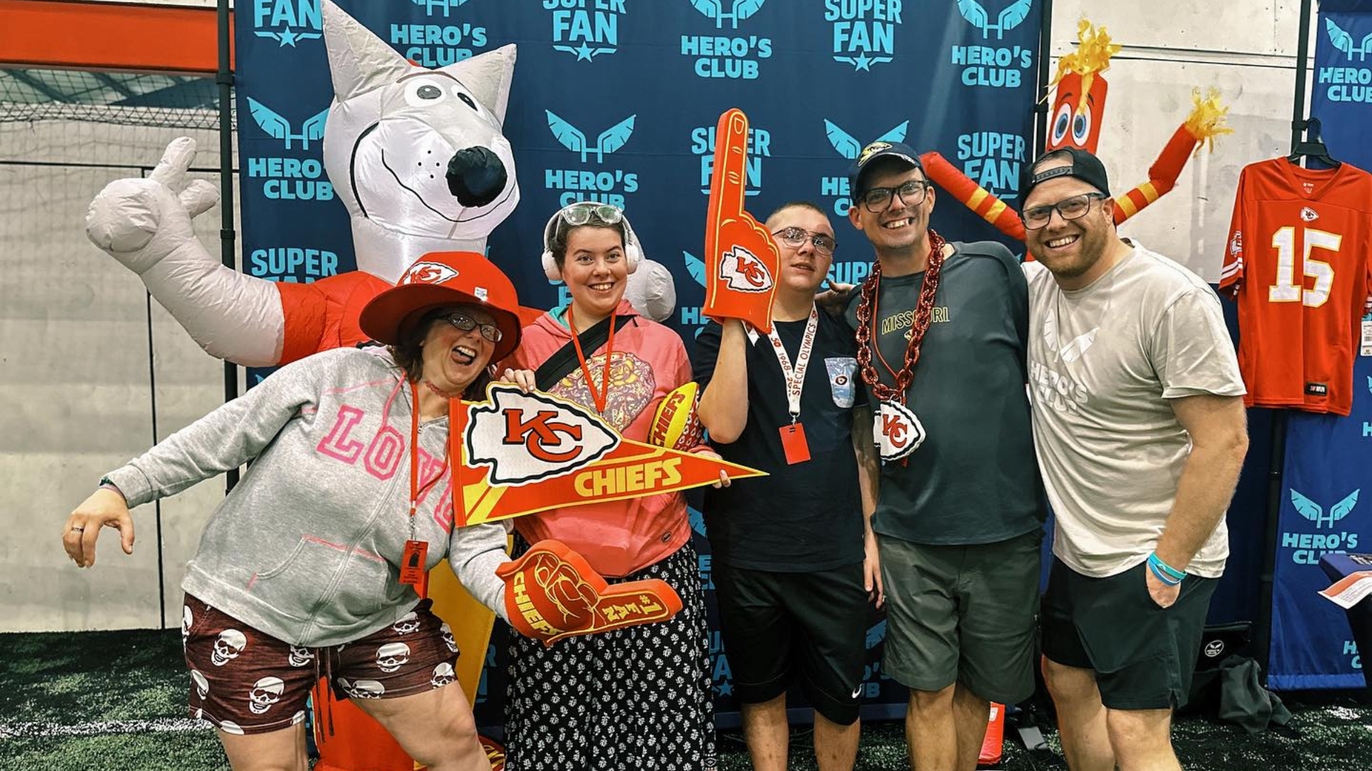 Wertz (far right) with some attendees Special Olympics Missouri.