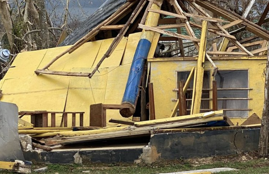 Crushed yellow house