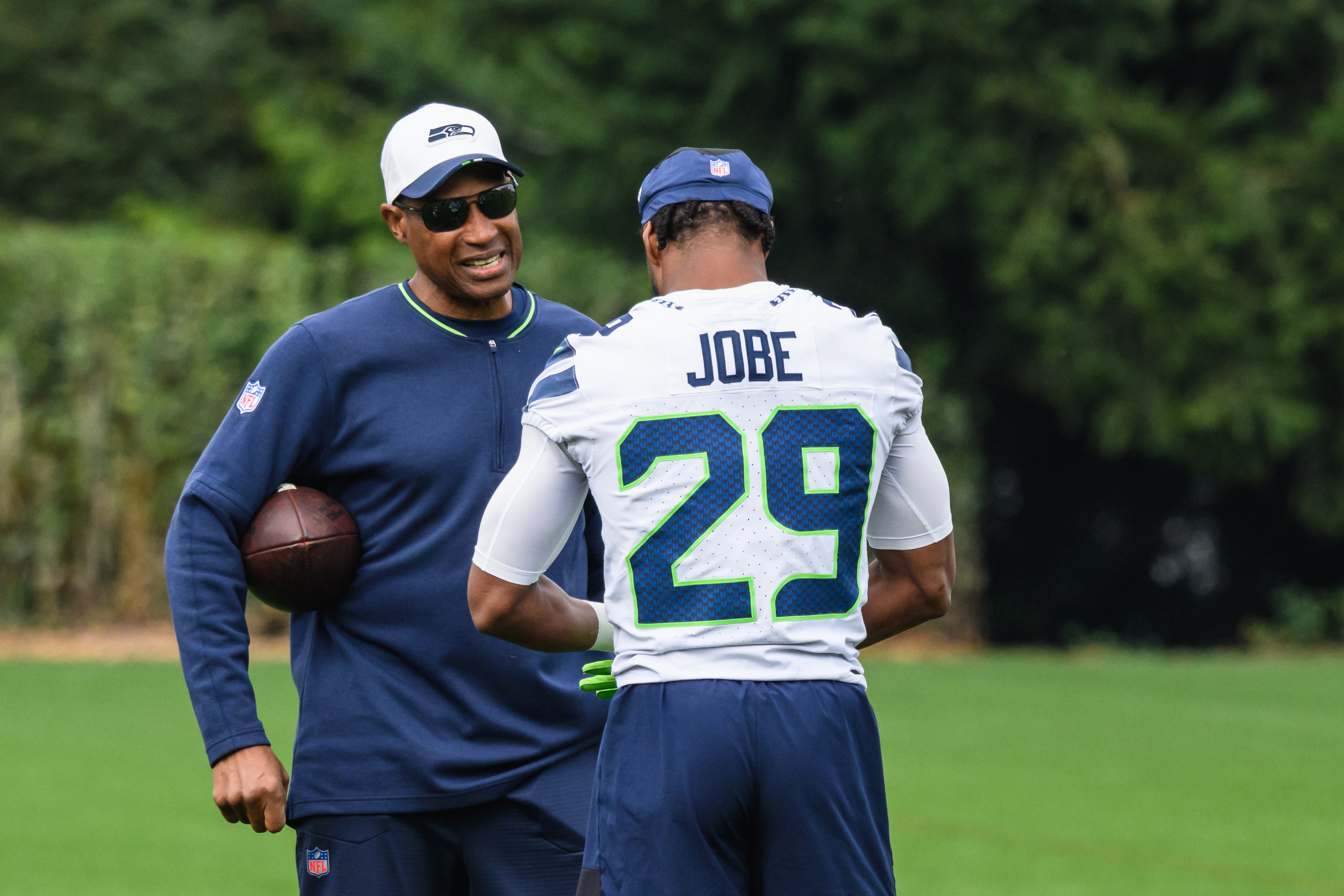 Leslie Frazier At Seattle Seahawks Practice